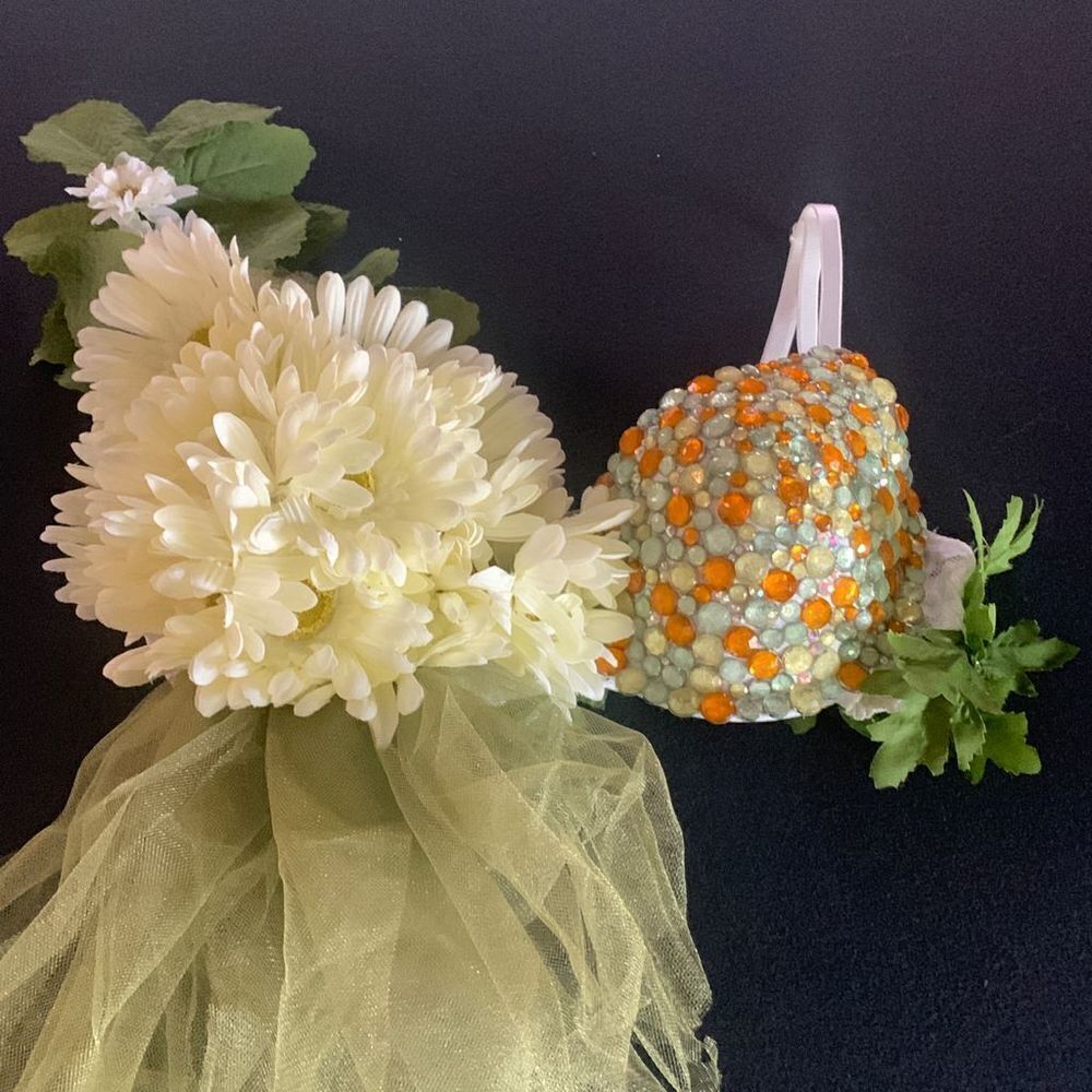 Floral Embellished Bra 